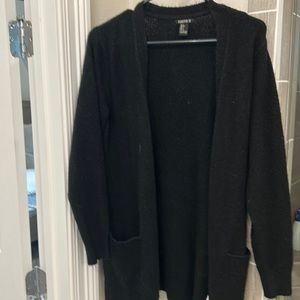 Forever 21 size small black long cardigan with pockets